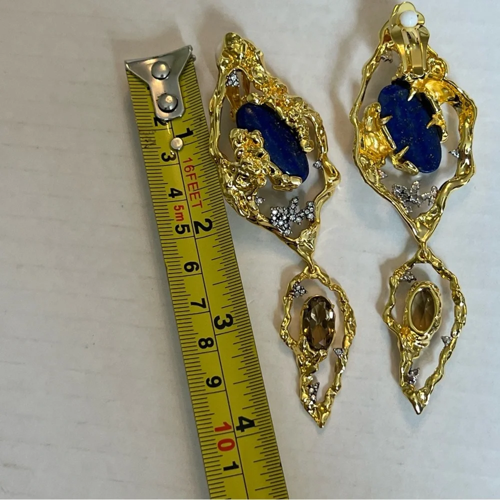 ALEXIS BITTAR Brut Mosaic Clip Earring 14K Gold Plated NWT - Picture 13 of 13